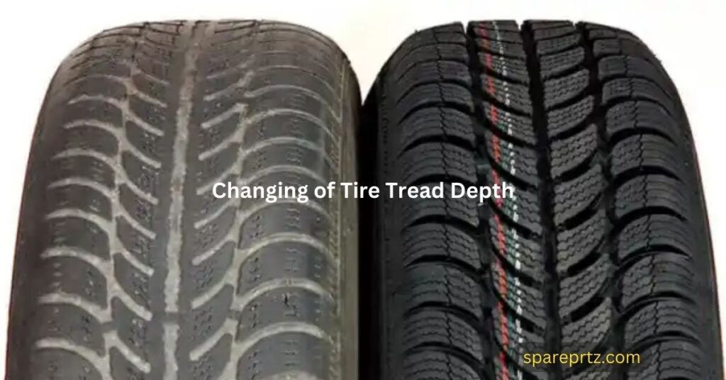 Changing of Tire Tread Depth