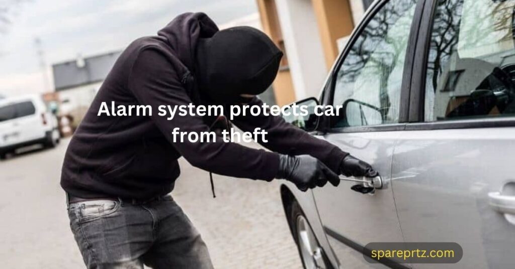 Alarm system protects car from theft