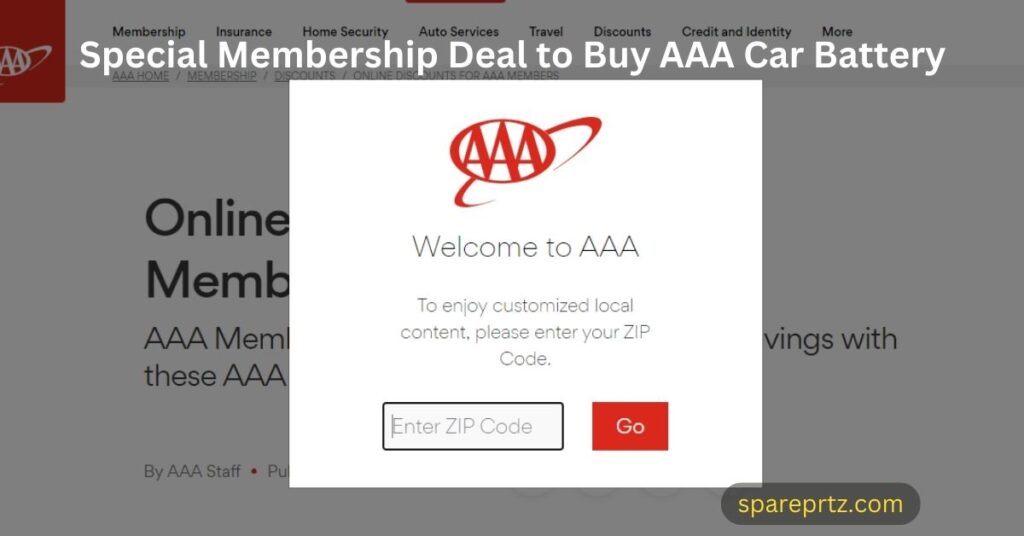 Special Membership Deal to Buy AAA Car Battery