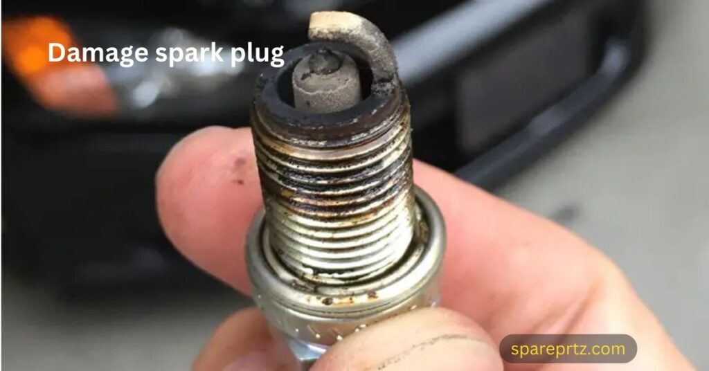 Damage spark plug