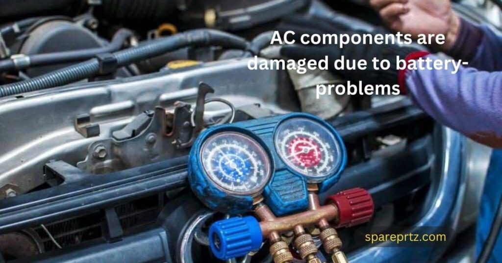 AC components are damaged due to battery-problems